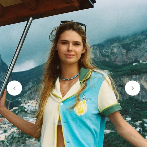 Unisex Tombolo ‘Le Sirenuse’ Limoncello Cabana Shirt size Small - Picture 3 of 10